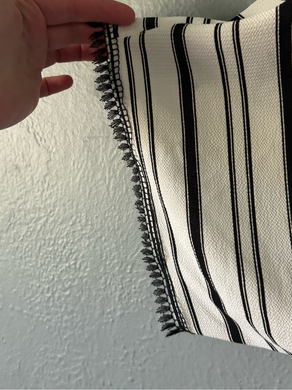 Adolfo Dominguez Open Front Striped Kimono Jacket Black White Euro 44 - Picture 10 of 10